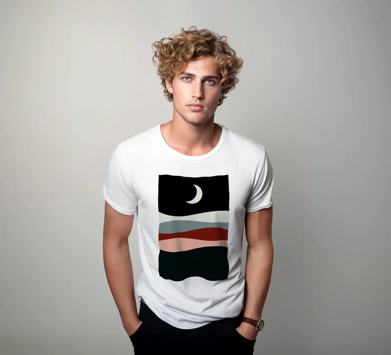 Half Moon Over the Sand t-shirt da Pure