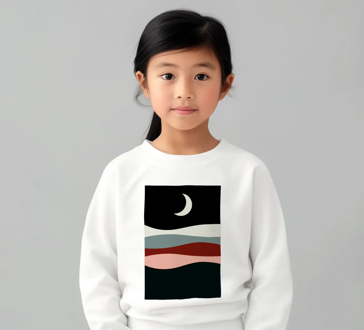 Half Moon Over the Sand kids sweatshirt by Pure