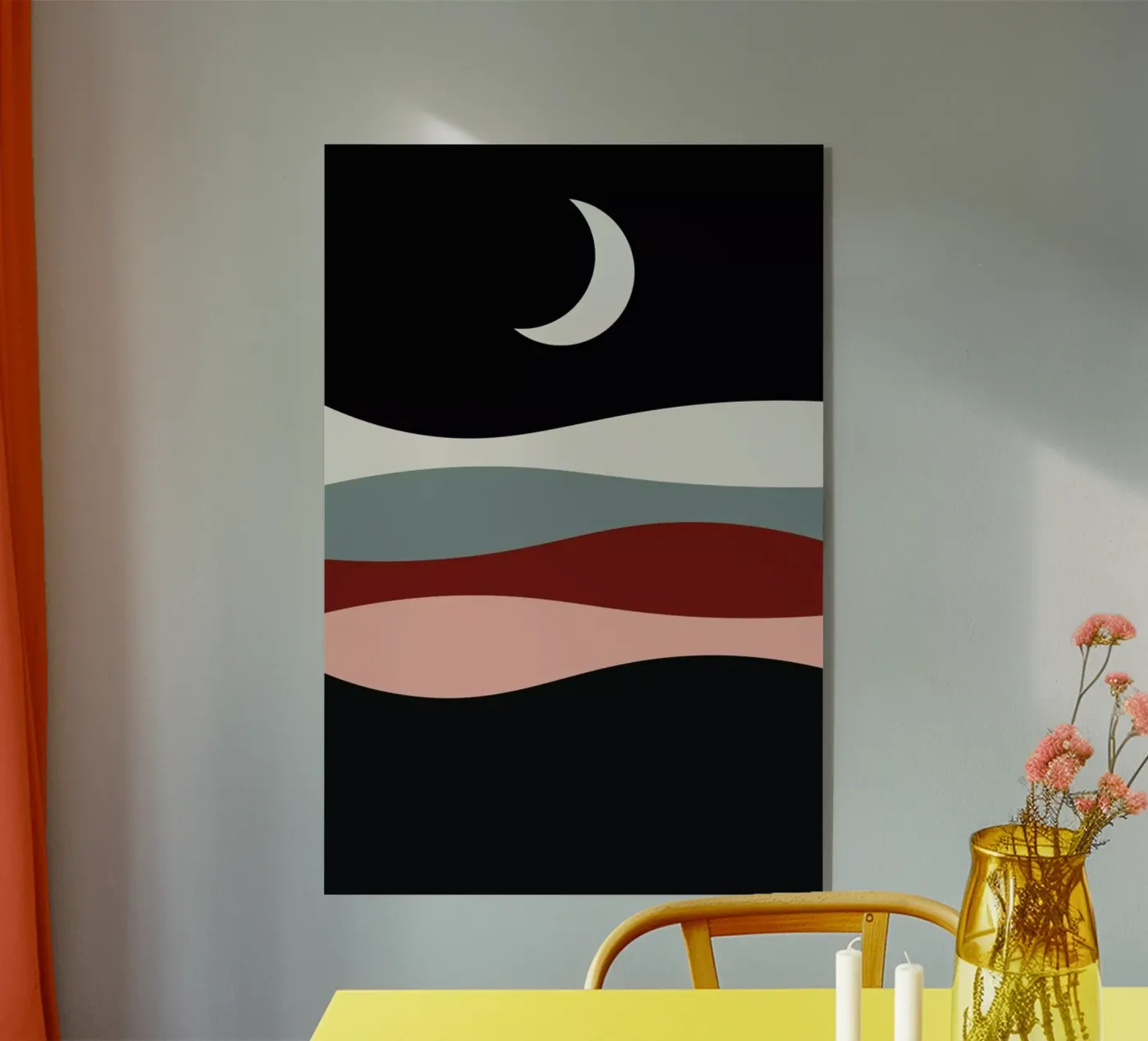 Half Moon Over the Sand plexiglass da Pure