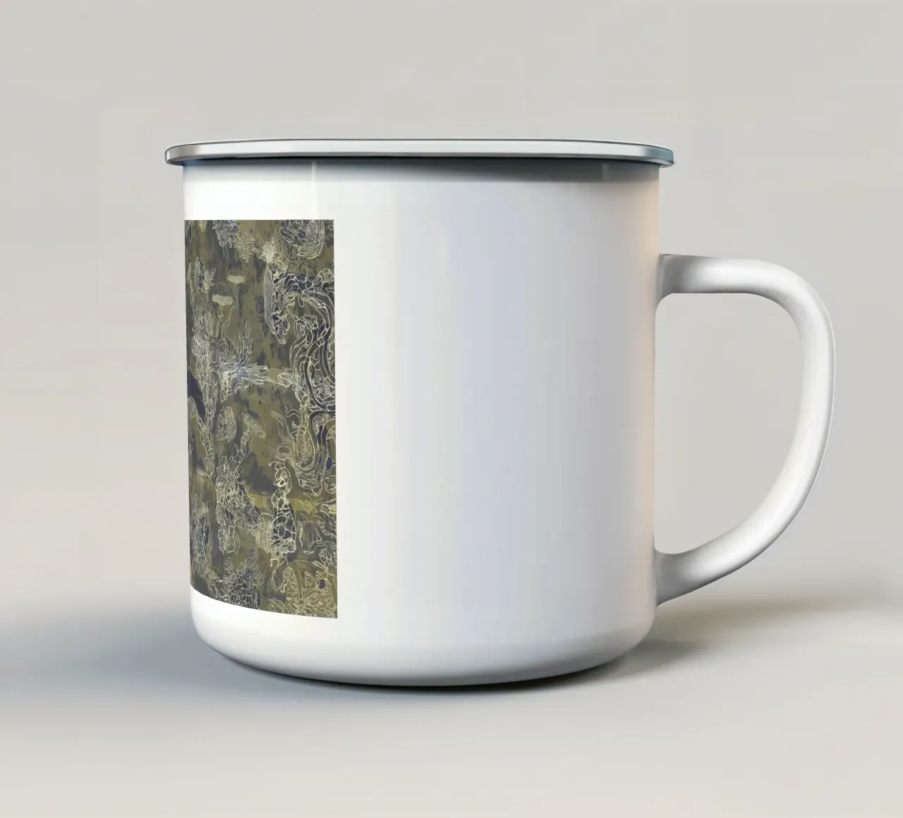 golden mush enamel mug by Giulio Iurissevich