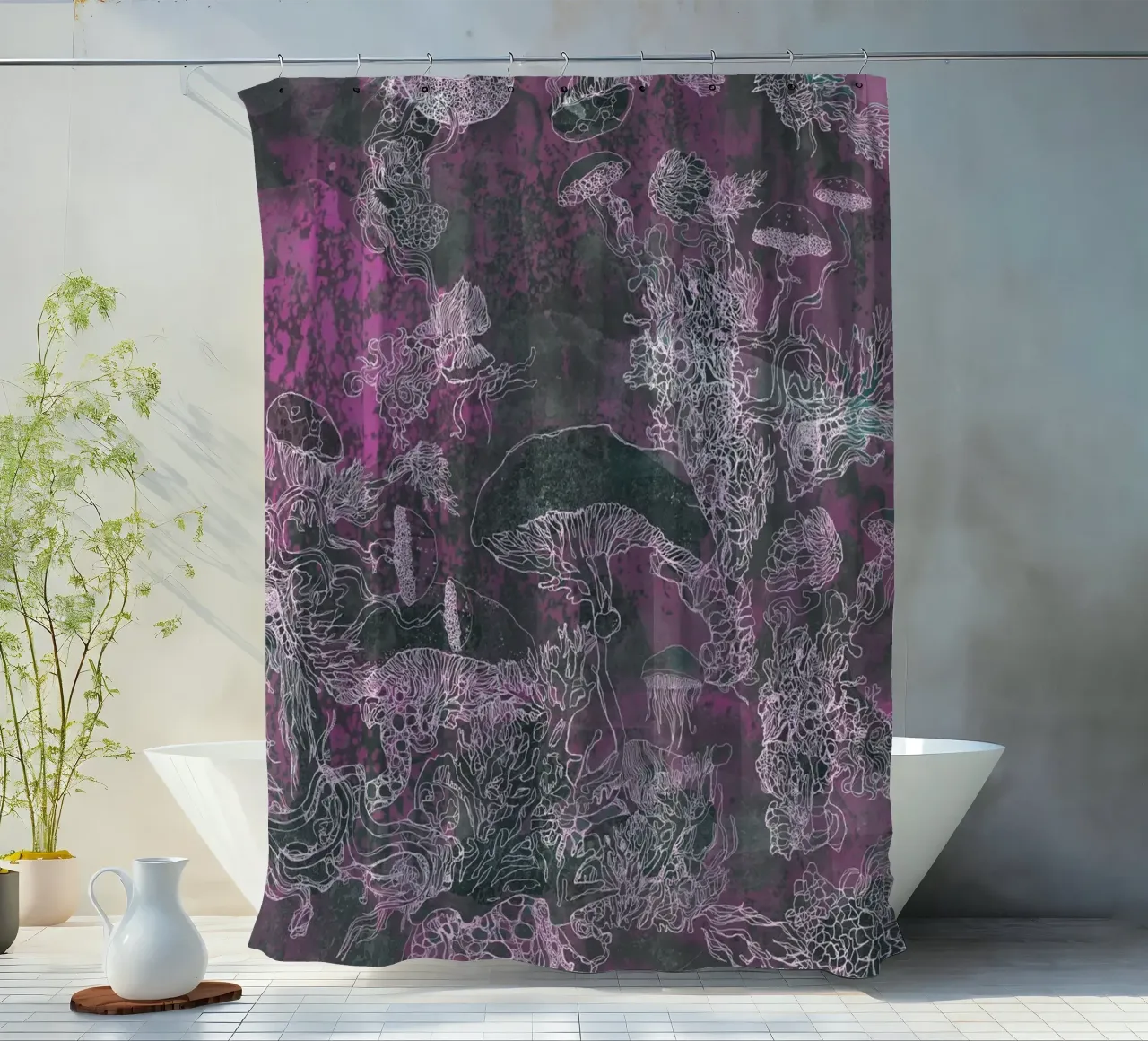 violet mush tenda da doccia da Giulio Iurissevich