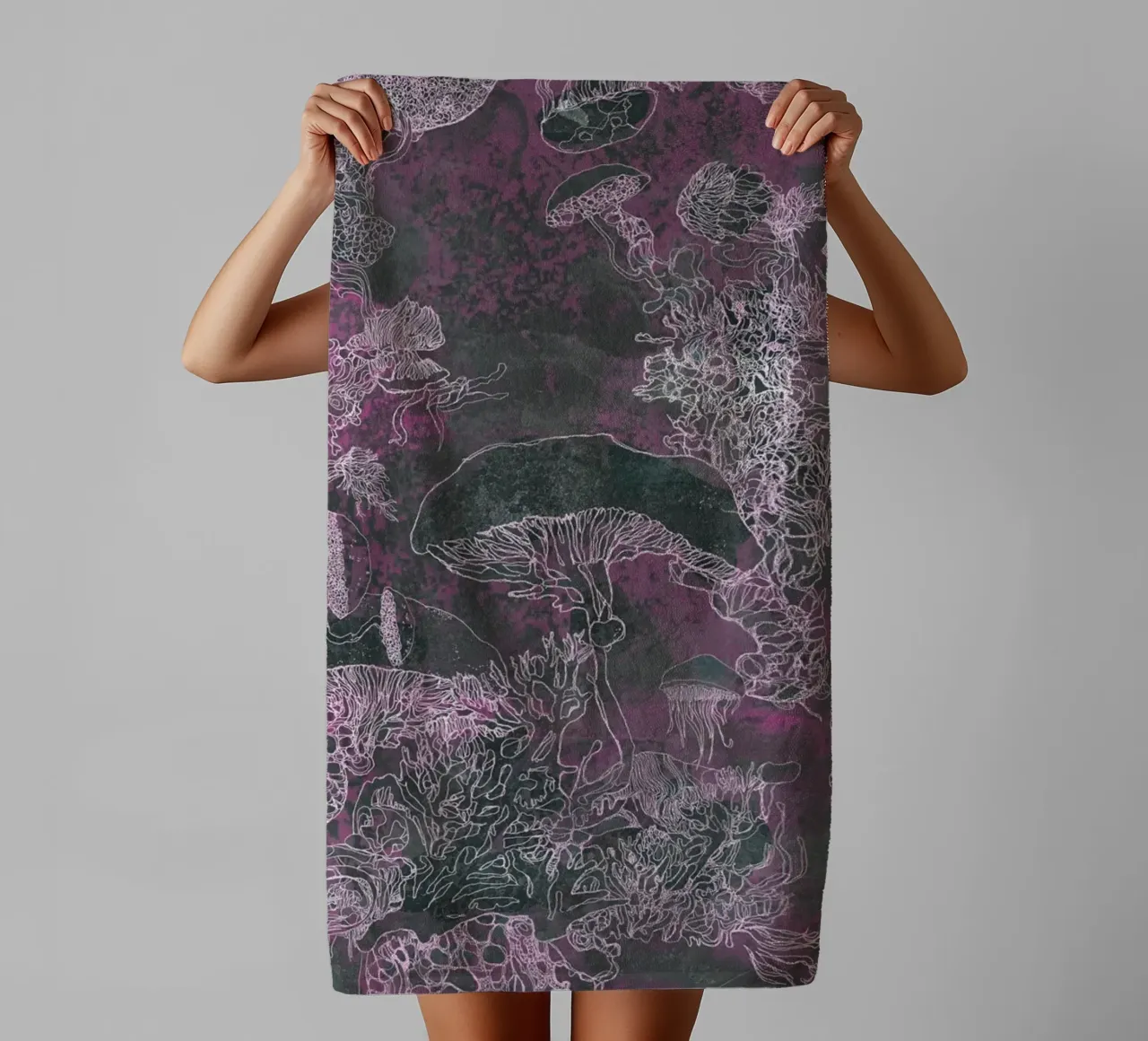 violet mush towel by Giulio Iurissevich