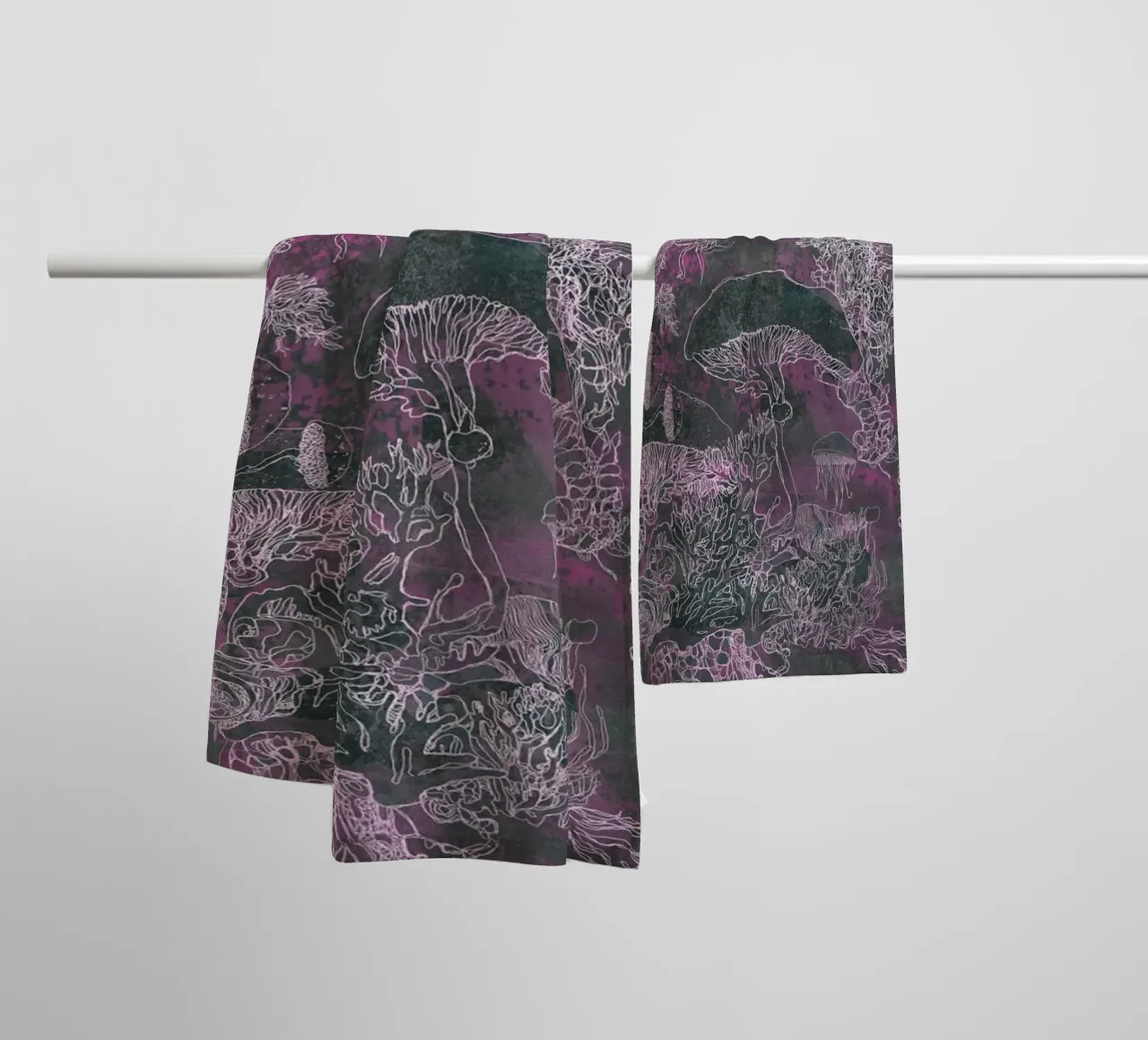 violet mush towel by Giulio Iurissevich