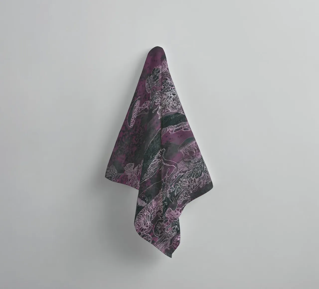 violet mush towel by Giulio Iurissevich
