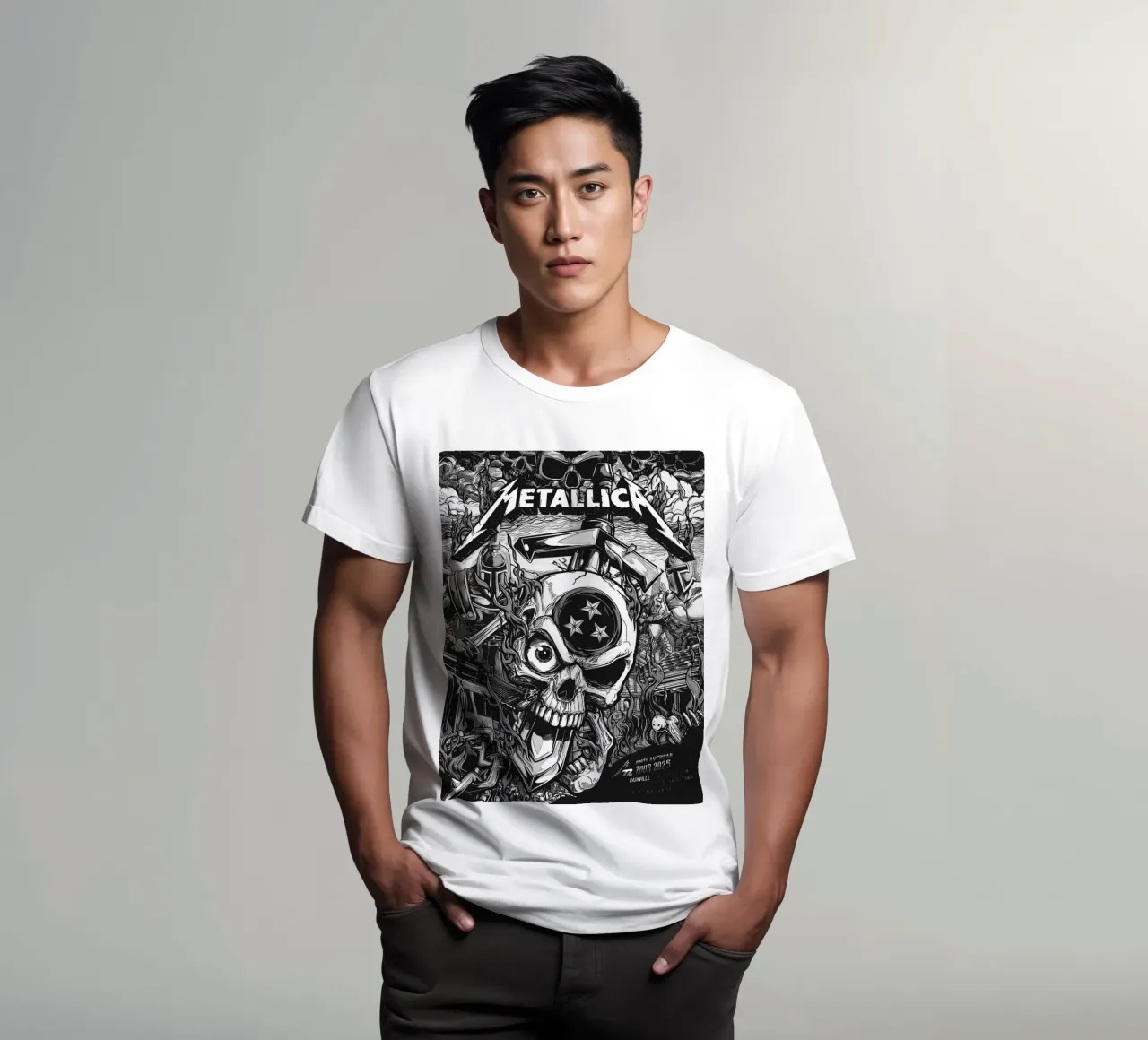 metallica bad art t-shirt by vanhesling