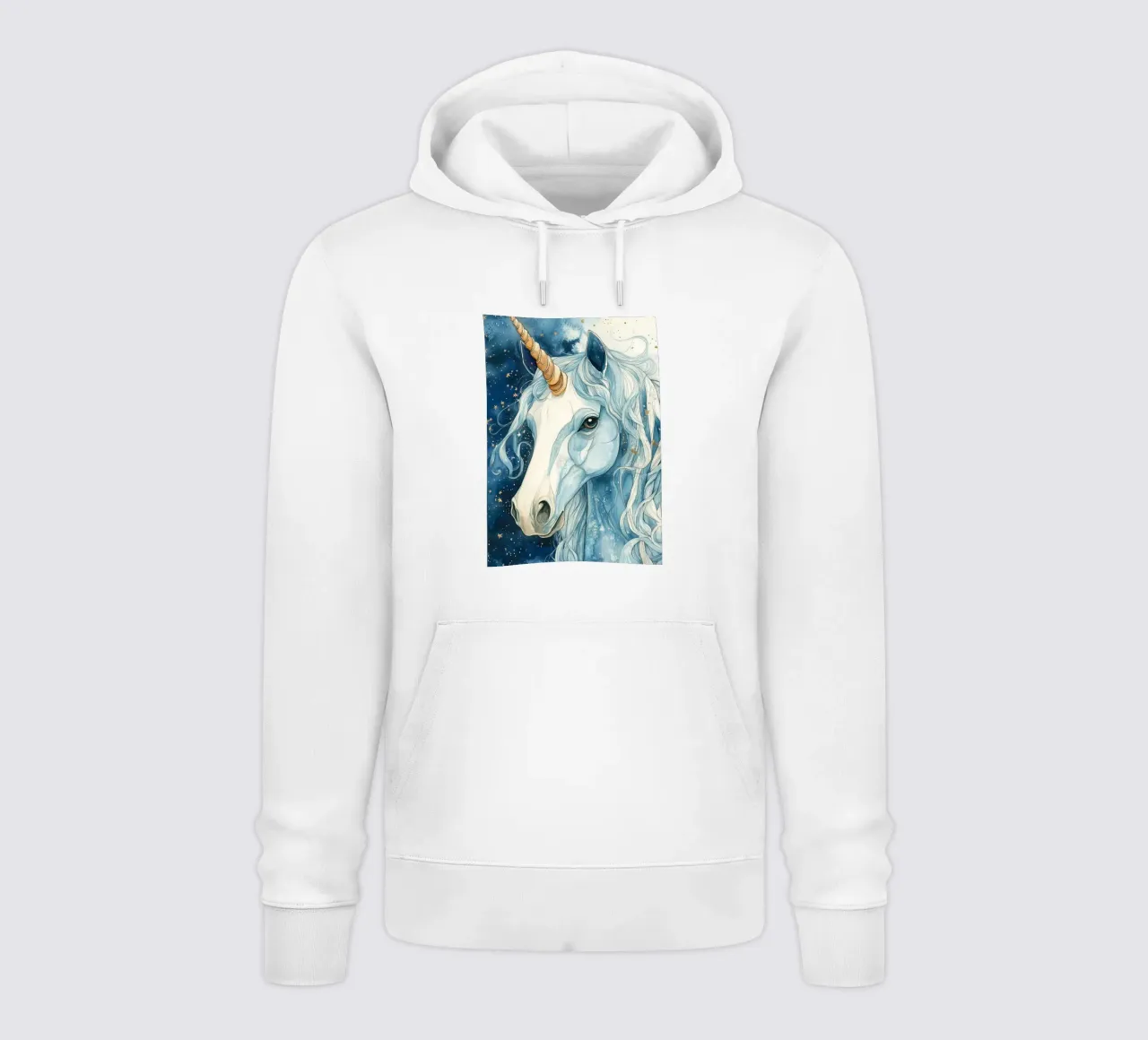 White unicorn felpa con cappuccio da Justyna Jaszke JBJart