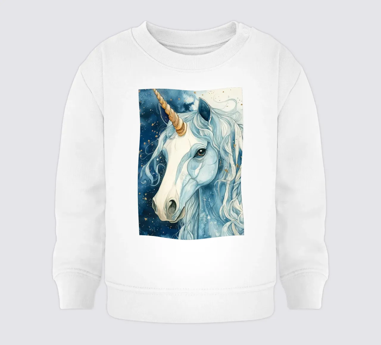 Witte eenhoorn baby sweatshirt van Justyna Jaszke JBJart