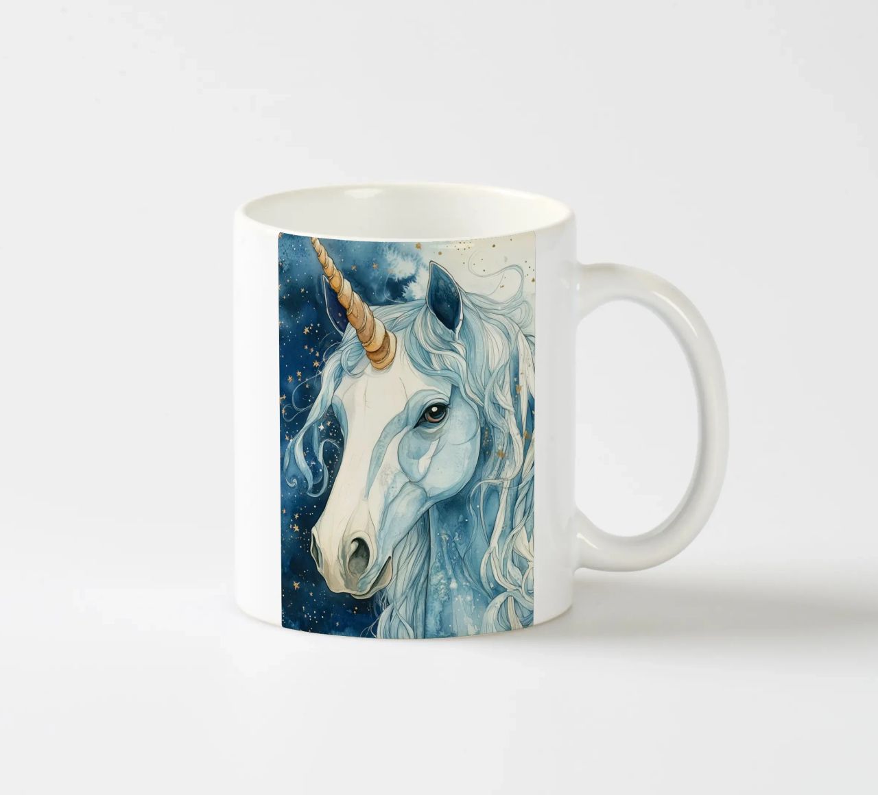 White unicorn tazza in ceramica da Justyna Jaszke JBJart
