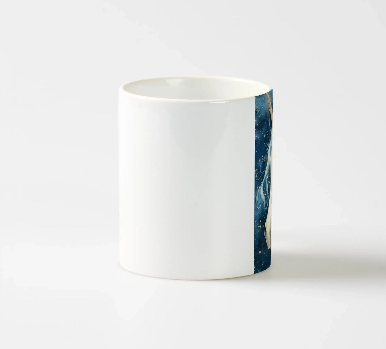 White unicorn tazza in ceramica da Justyna Jaszke JBJart