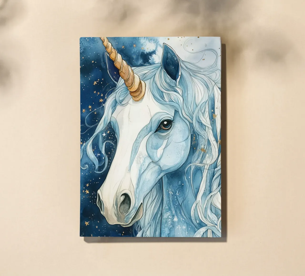 White unicorn notebook by Justyna Jaszke JBJart