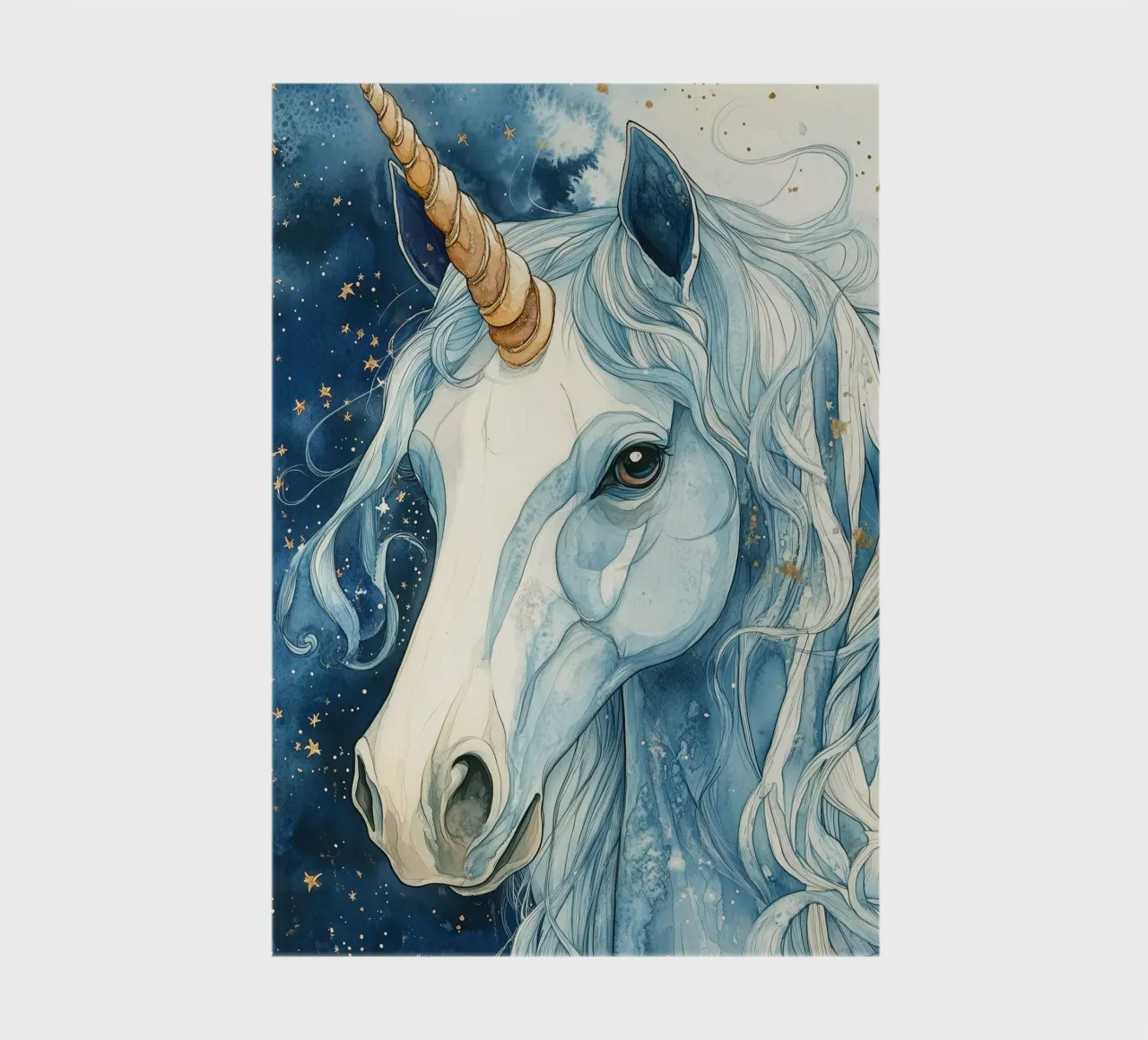 White unicorn notebook by Justyna Jaszke JBJart