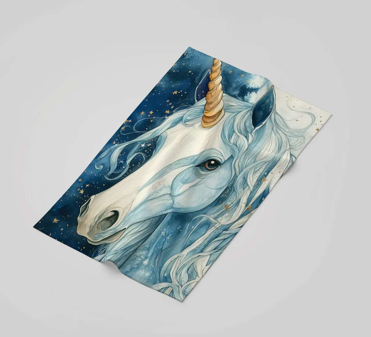 Unicornio blanco toalla de playa de Justyna Jaszke JBJart