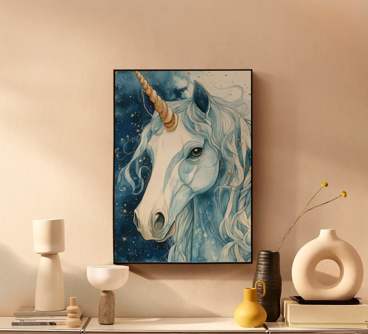 White unicorn pannello forex da Justyna Jaszke JBJart