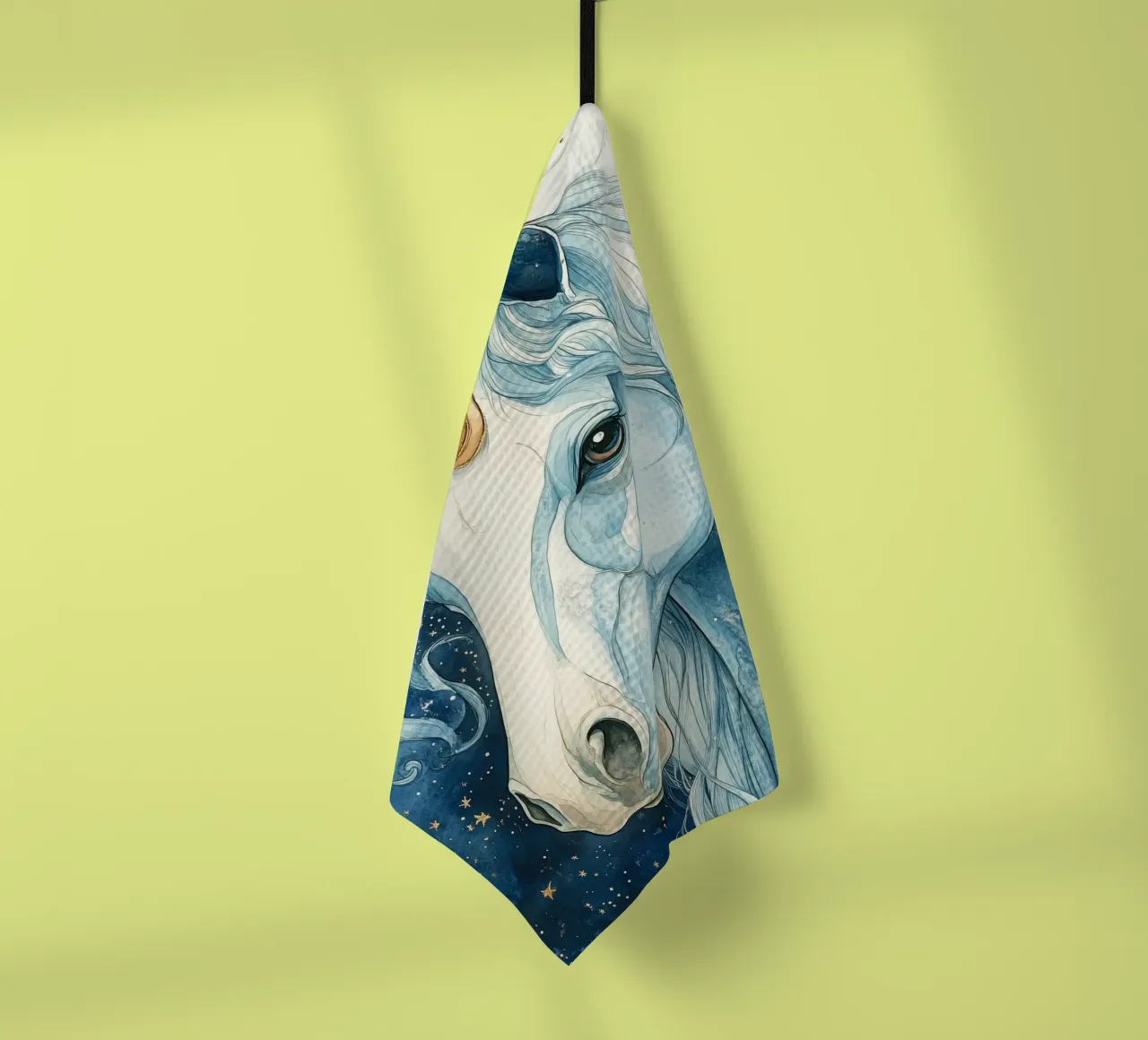 White unicorn canovaccio da cucina da Justyna Jaszke JBJart