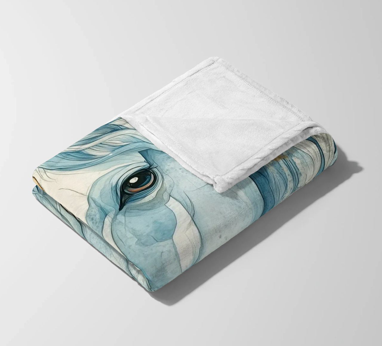 White unicorn coperta in pile da Justyna Jaszke JBJart