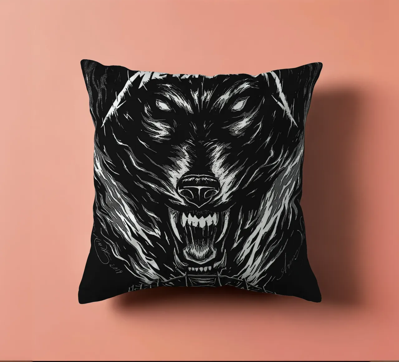 metallica band art decorative cushion by vanhesling