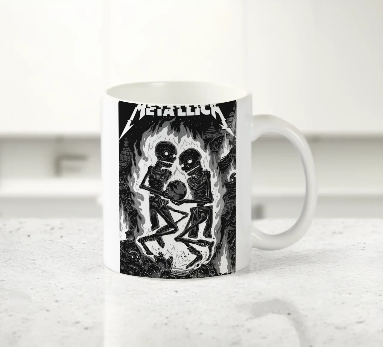 metallica band art tazza in ceramica da vanhesling