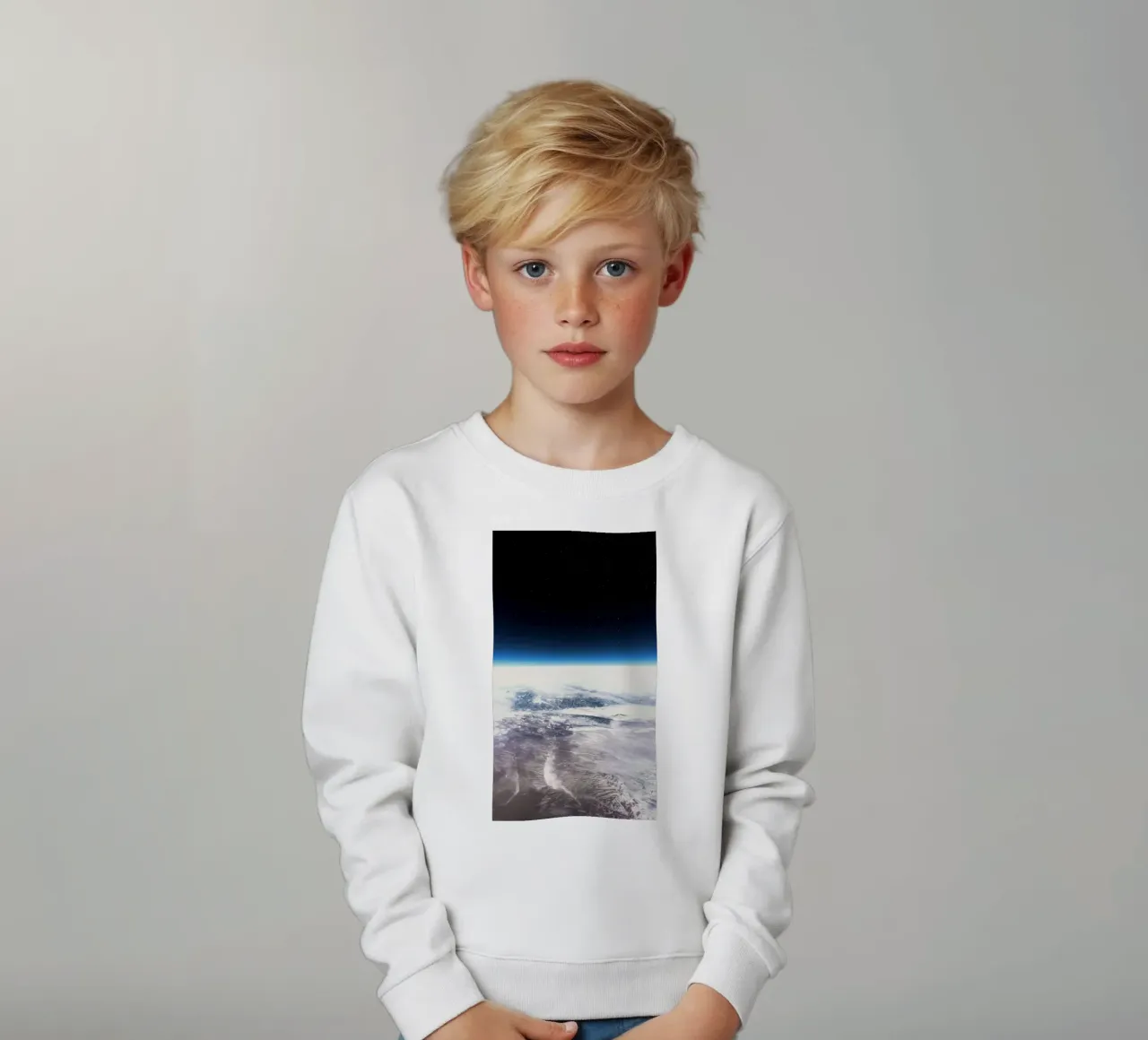 terra esterna felpa bambino da space words