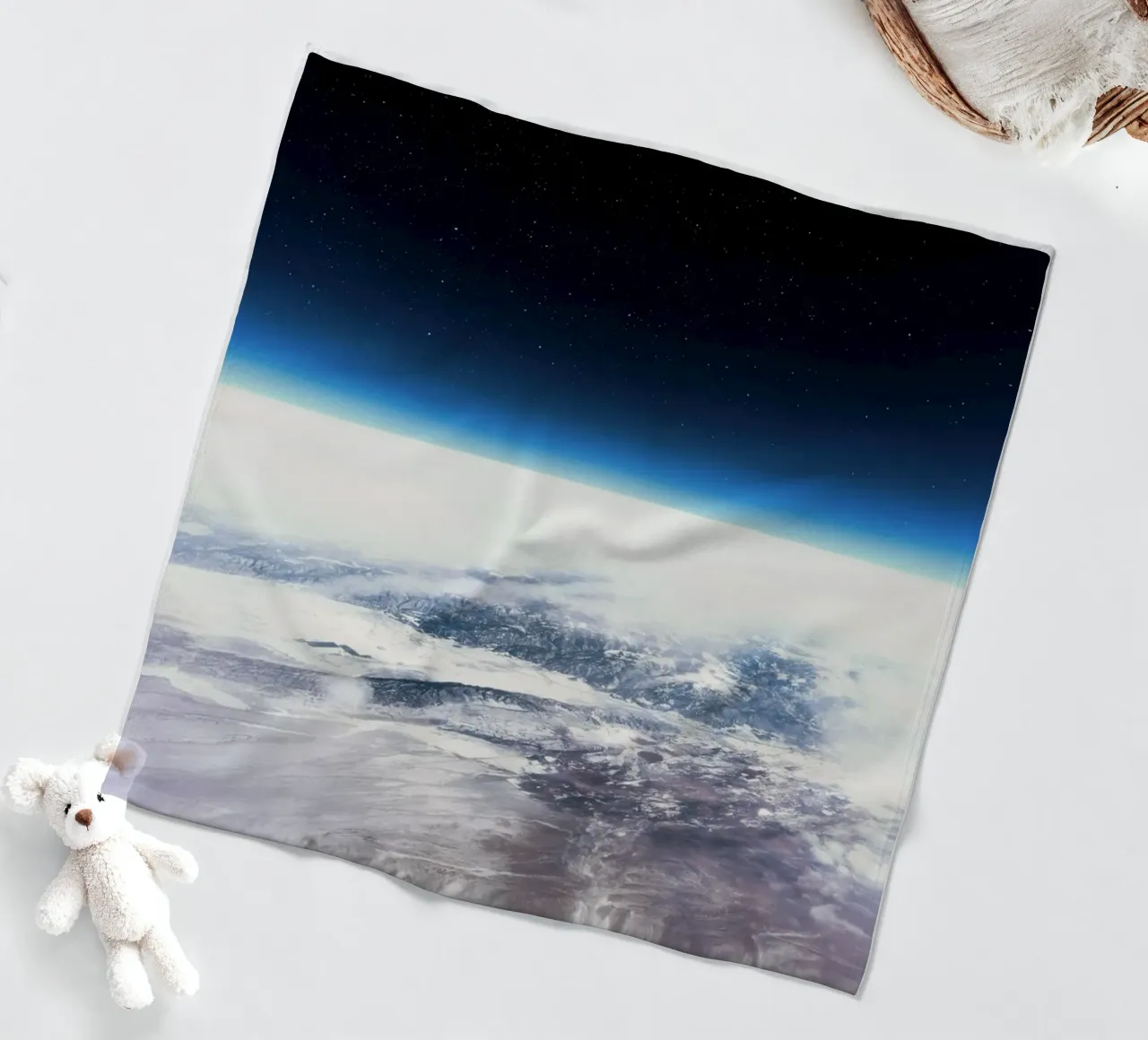 äußere Erde Fleecedecke von space words