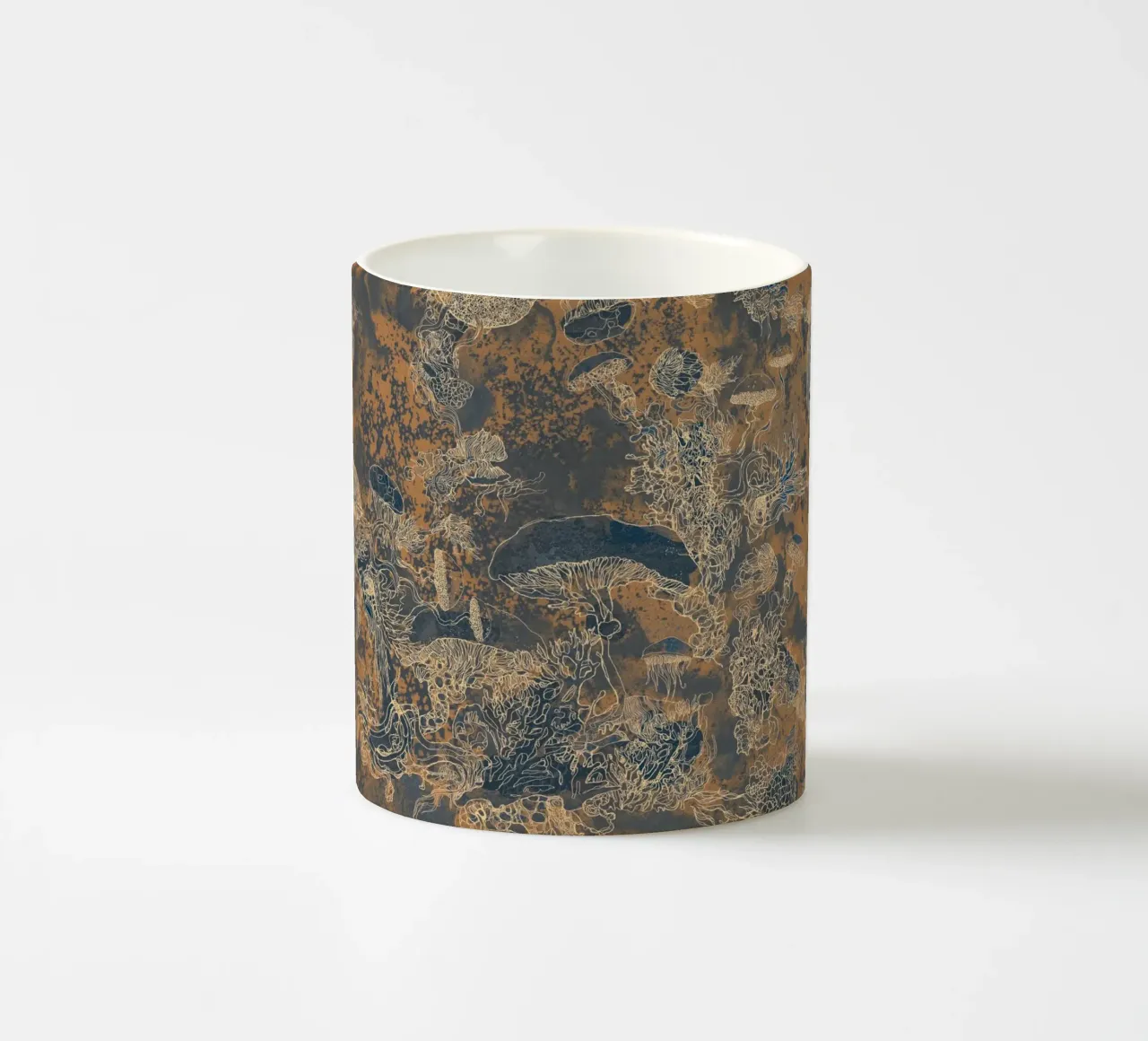 poltiglia dorata tazza in ceramica da Giulio Iurissevich