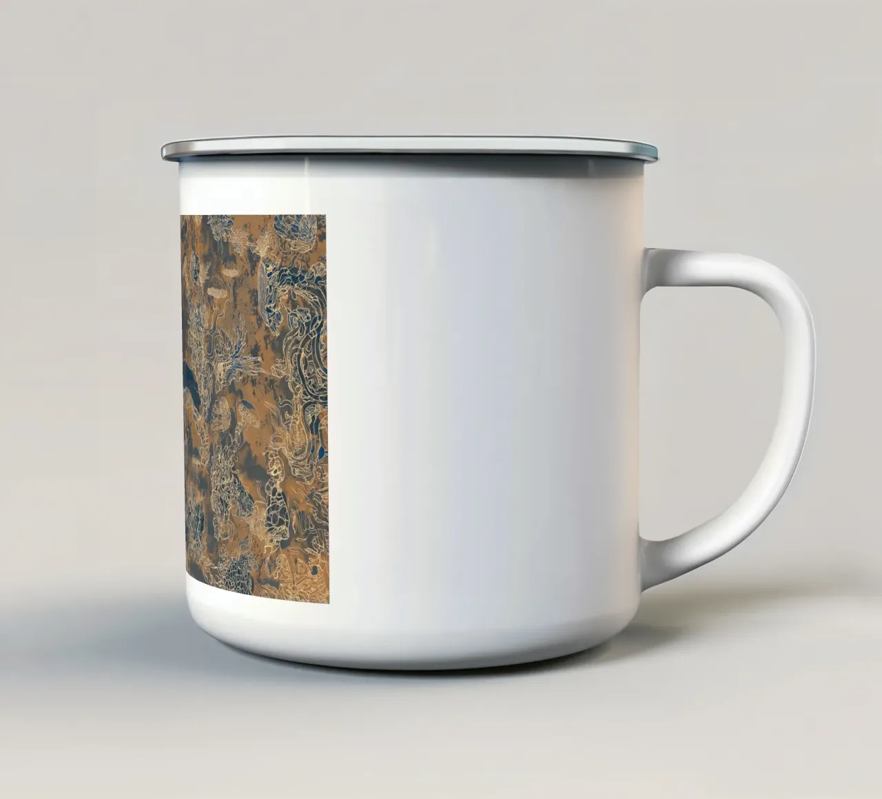 golden mush enamel mug by Giulio Iurissevich