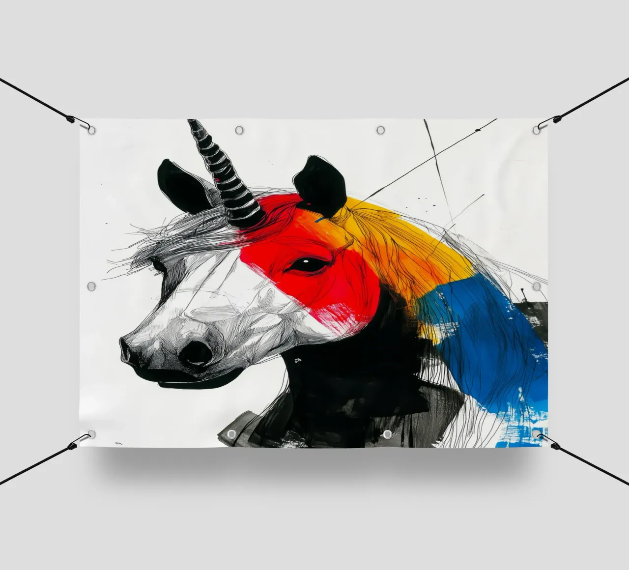 Rainbow unicorn pvc cover by Justyna Jaszke JBJart