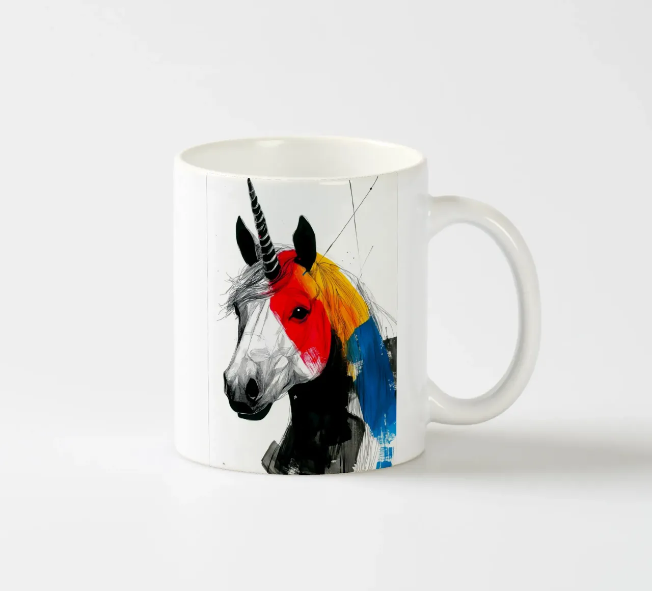 Unicorno arcobaleno tazza in ceramica da Justyna Jaszke JBJart