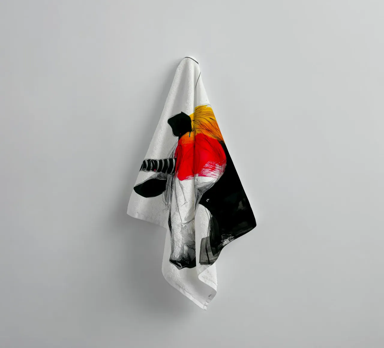 Rainbow unicorn towel by Justyna Jaszke JBJart