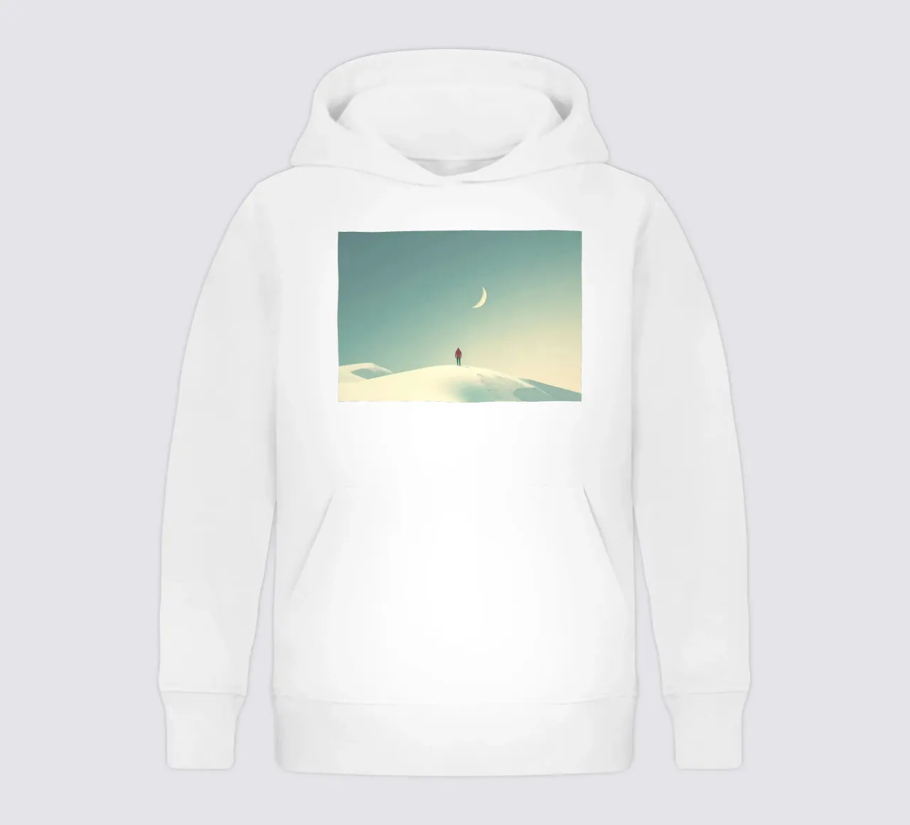 neve tranquilla felpa bambino con cappuccio da space words