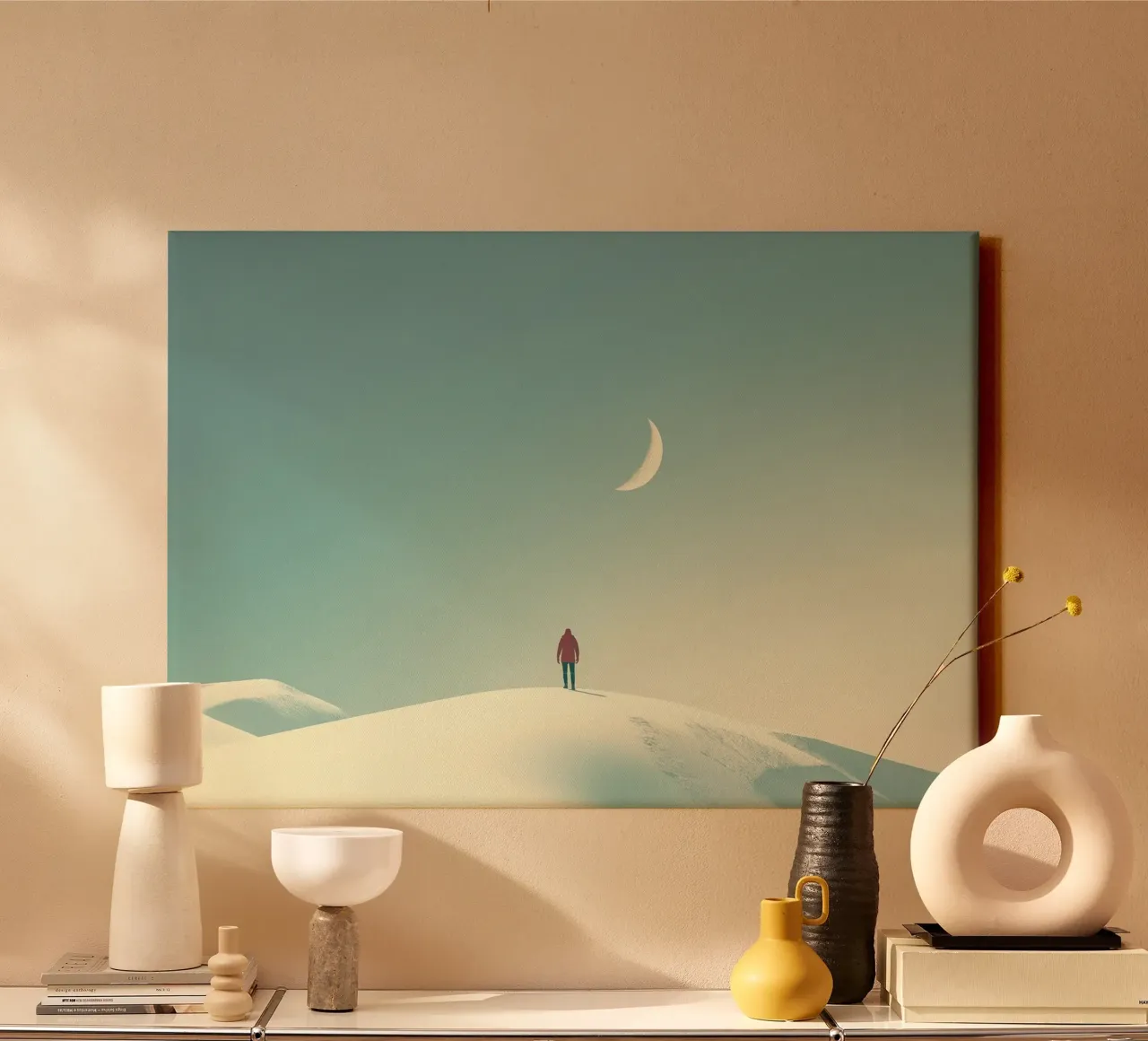 Schnee friedlich Leinwand von space words