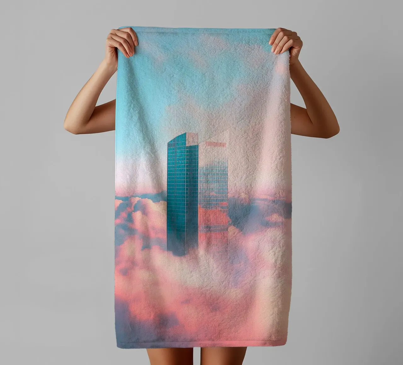 skyscraper soft towel by space words