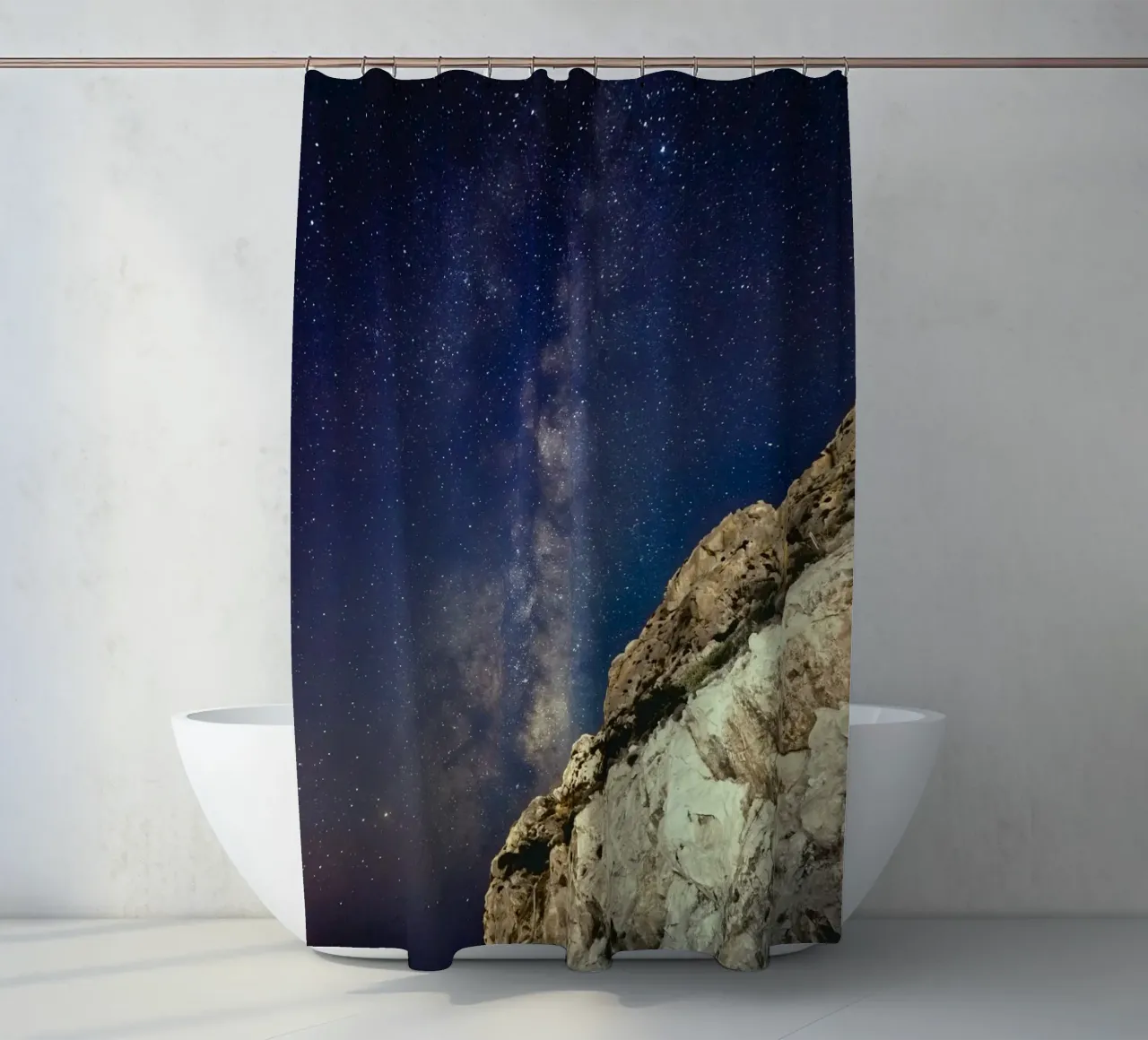 Starlight Cliffs Duschvorhang von space words