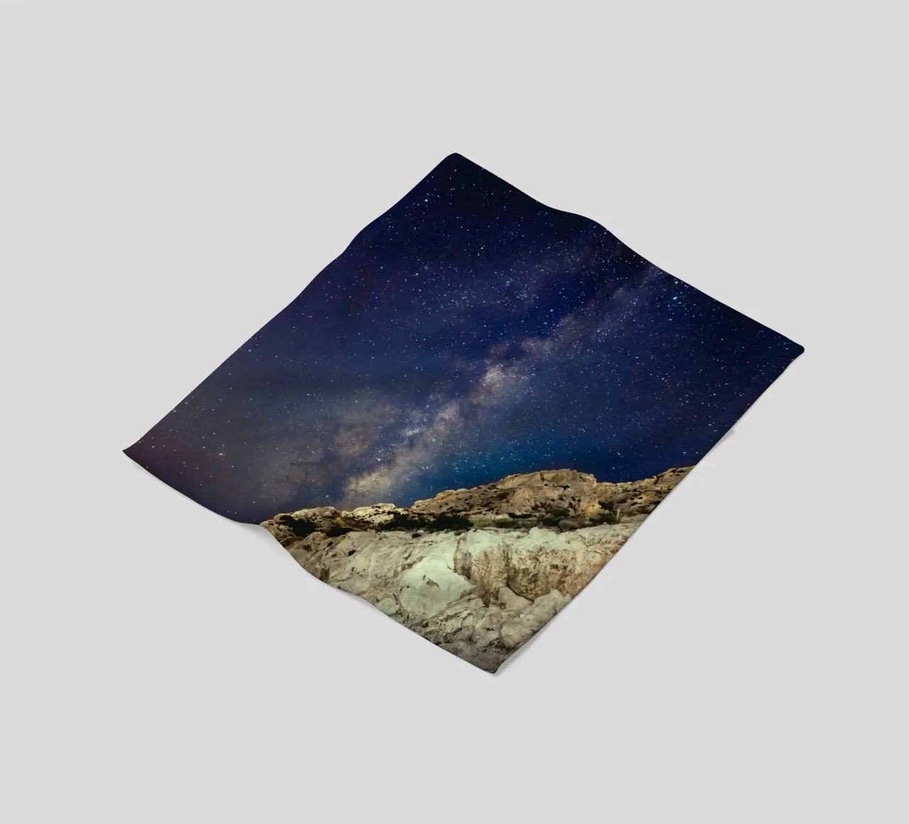 starlight cliffs fleece blanket by space words