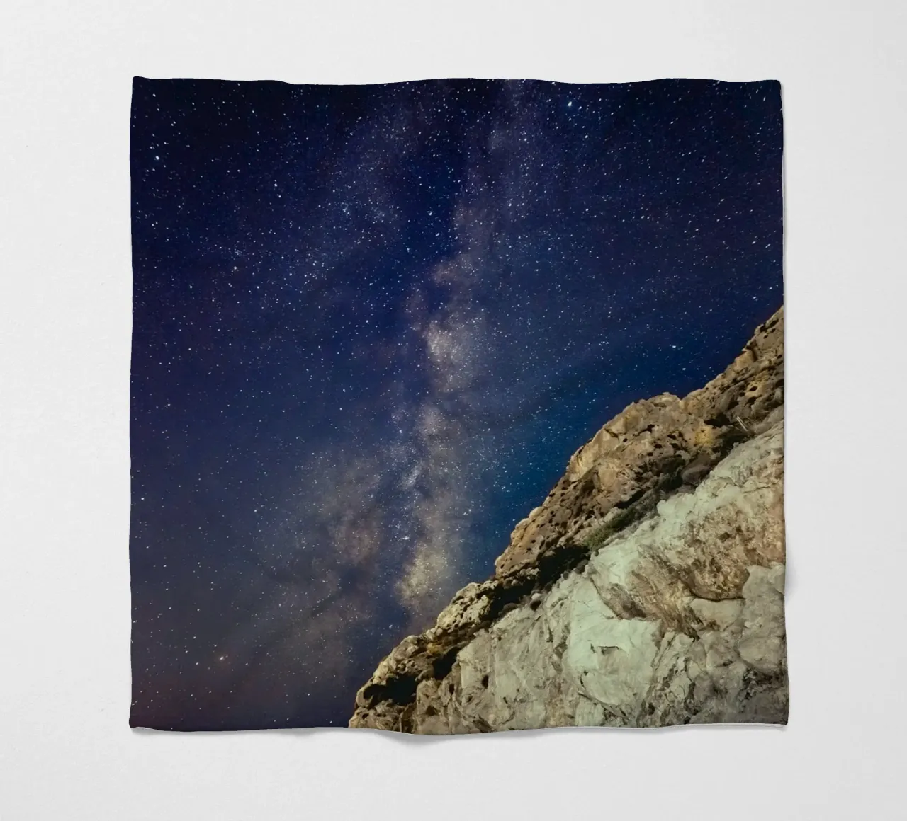 starlight cliffs fleece blanket by space words