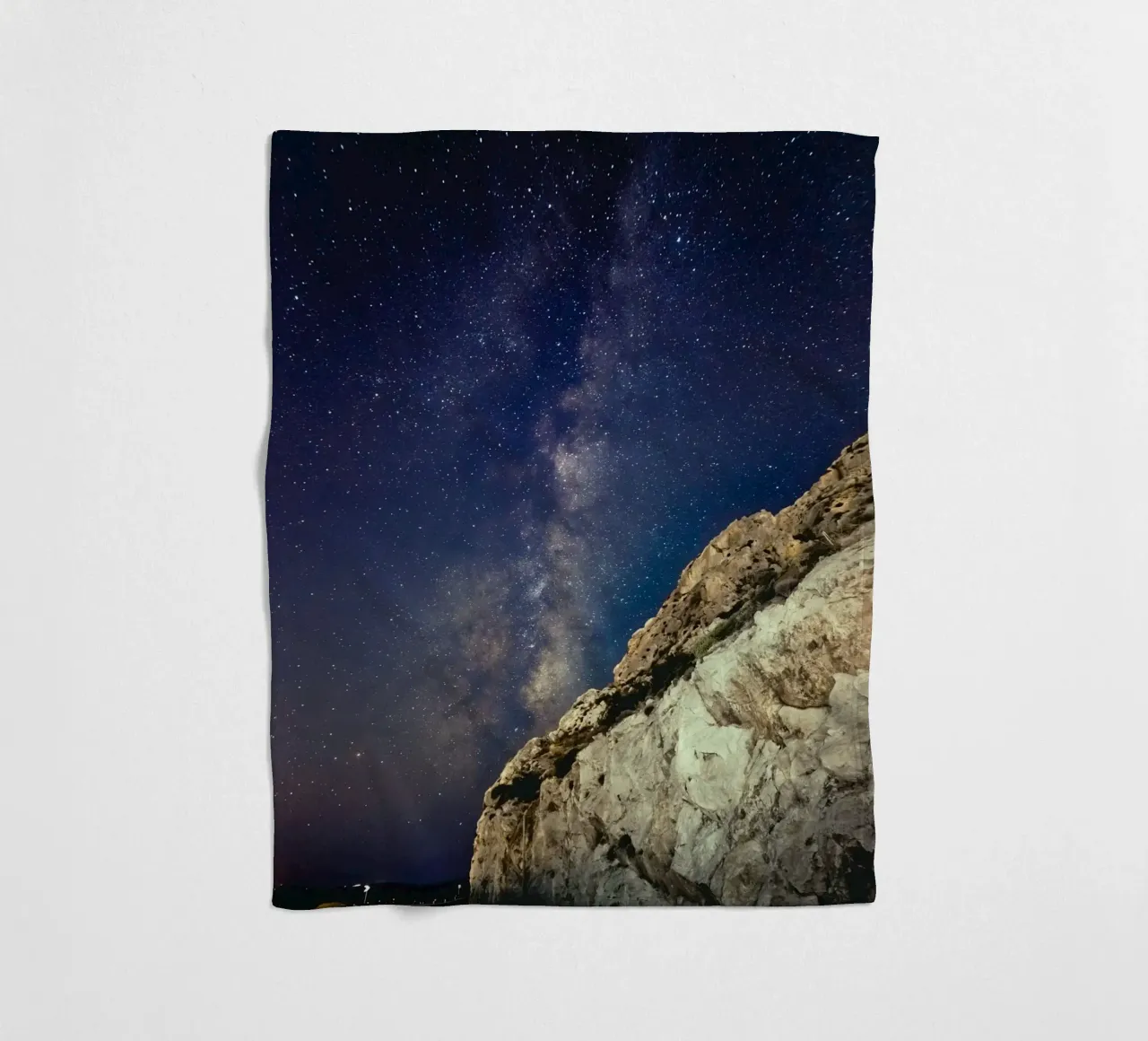 starlight cliffs fleece blanket by space words