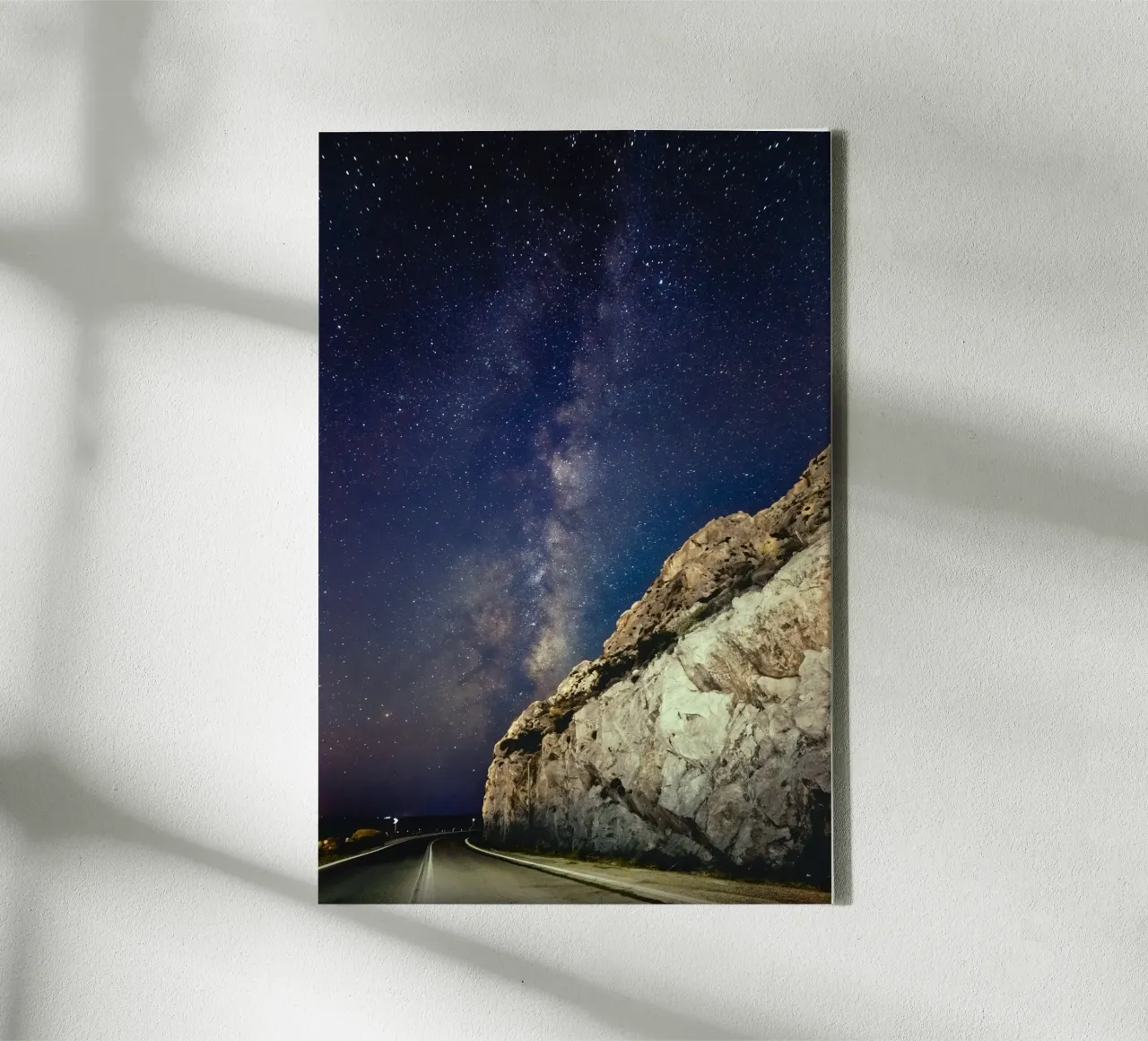 starlight cliffs canvas with Floater frame by space words