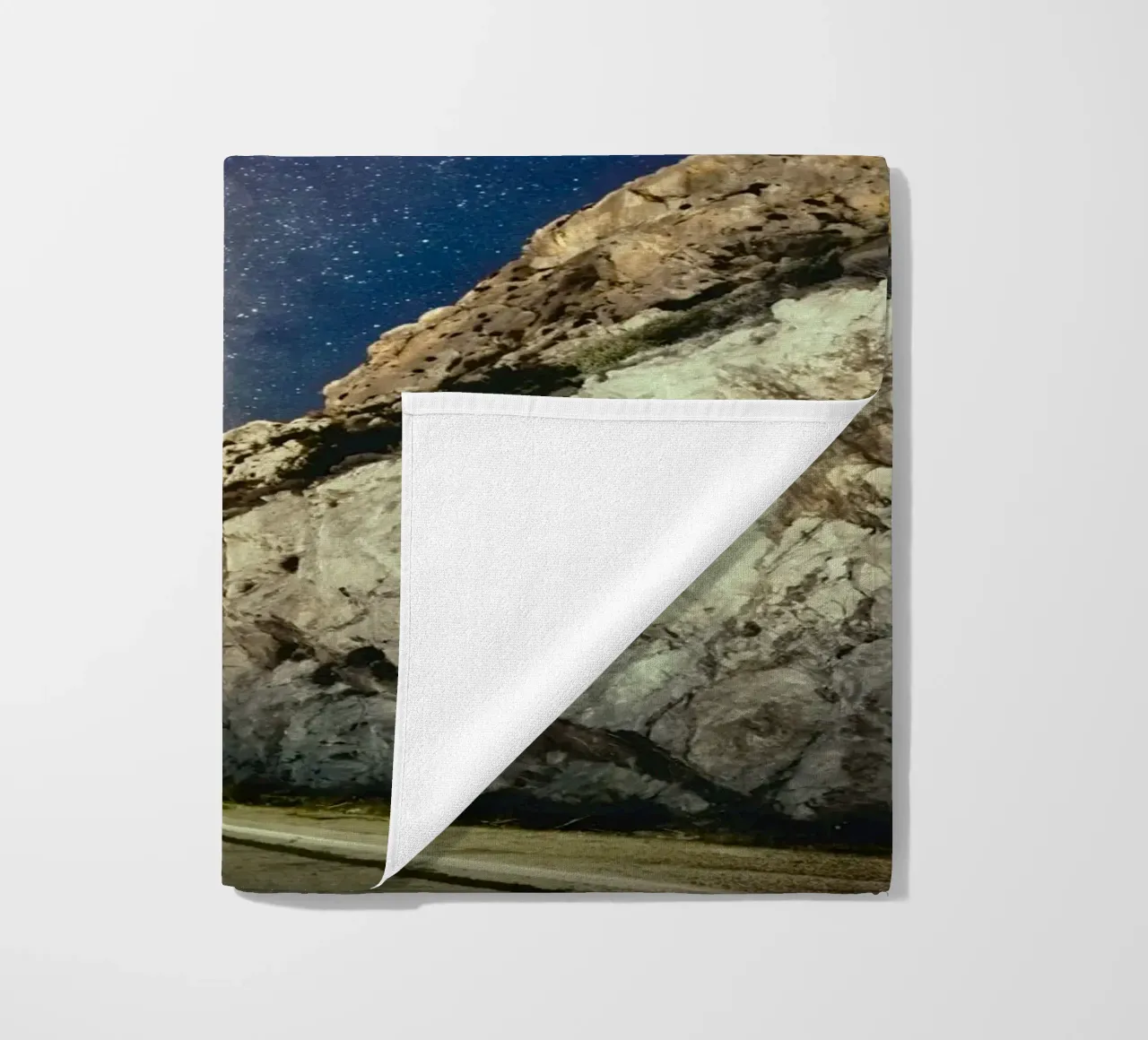starlight cliffs beach towel by space words