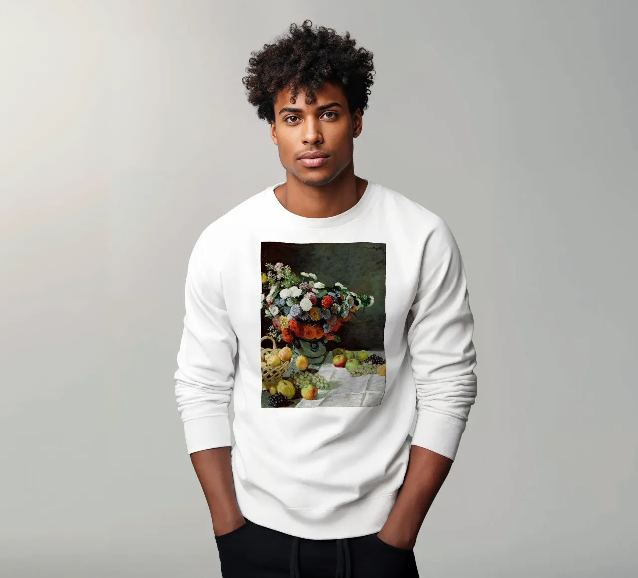 bellissimo vaso di fiori e frutta fresca felpa da SMG Store