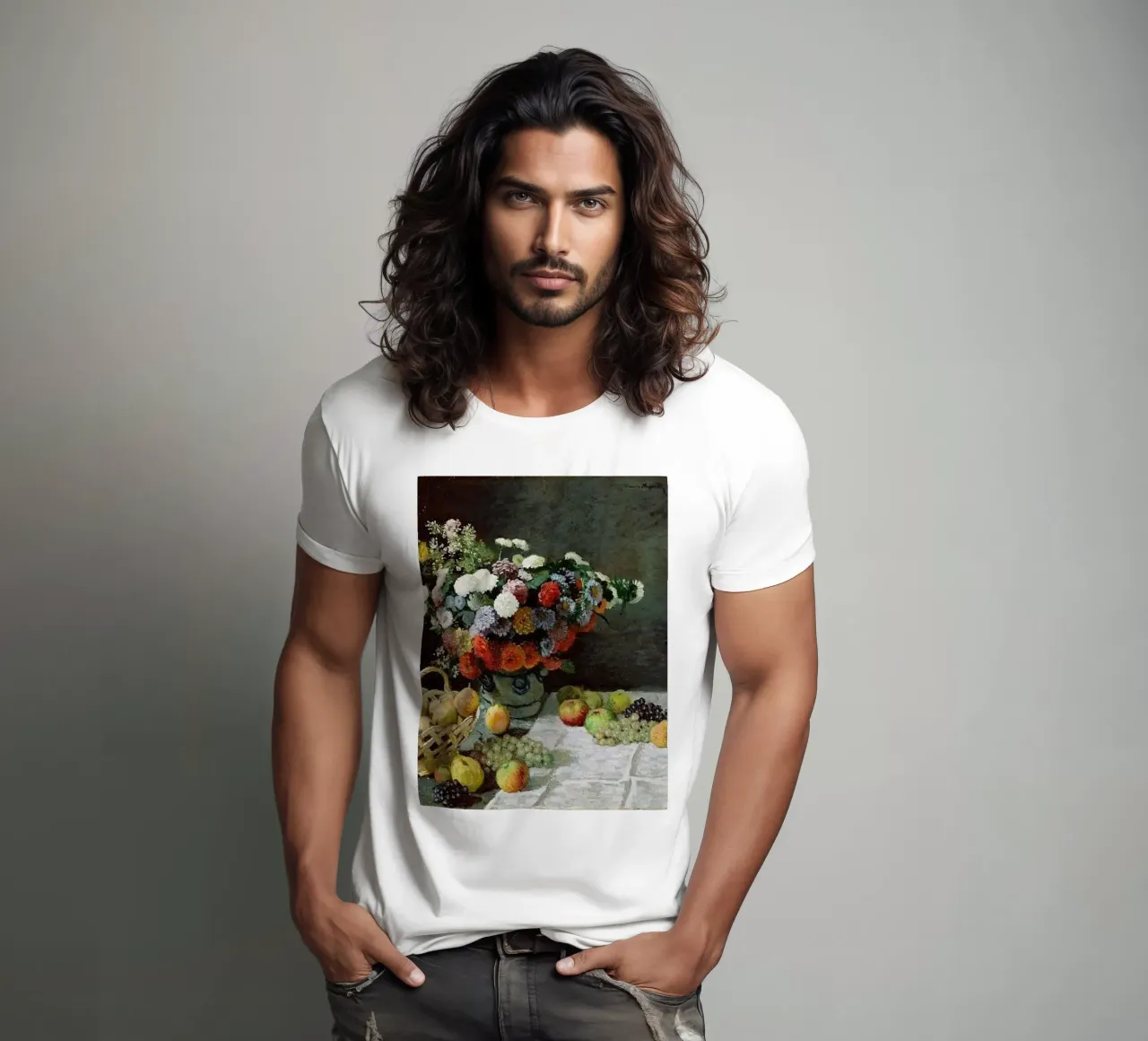 bellissimo vaso di fiori e frutta fresca t-shirt da SMG Store