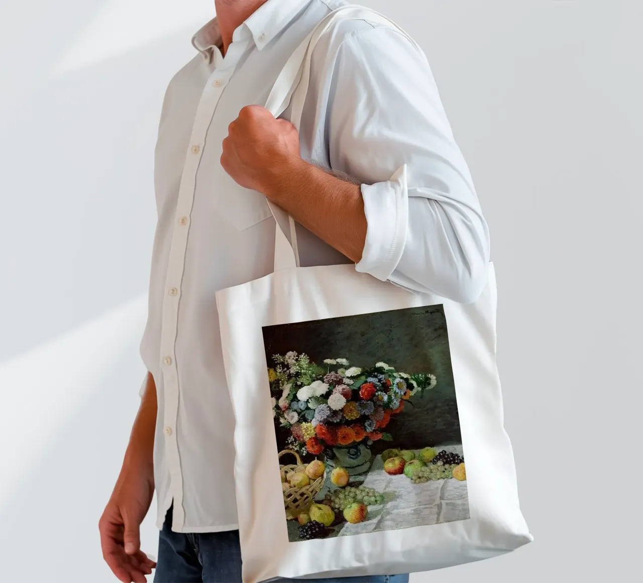 bellissimo vaso di fiori e frutta fresca borsa in juta da SMG Store