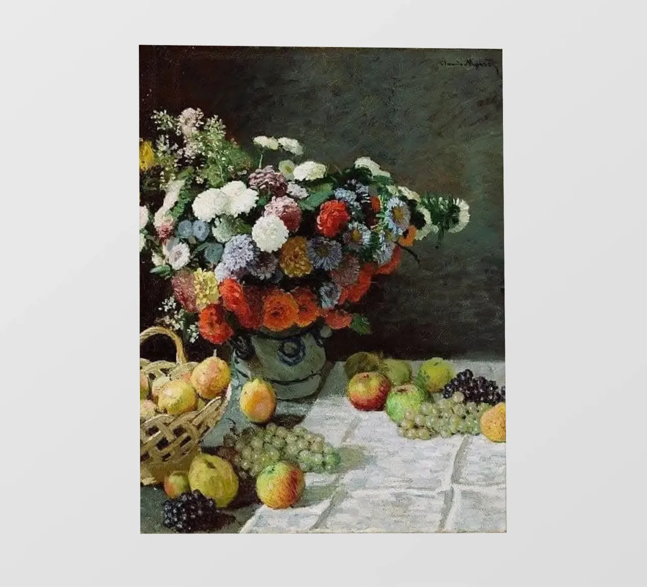 bellissimo vaso di fiori e frutta fresca pellicola backlit da SMG Store