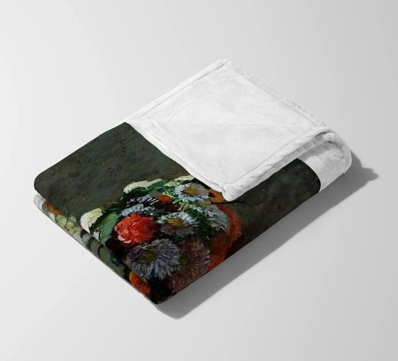 bellissimo vaso di fiori e frutta fresca coperta in pile da SMG Store