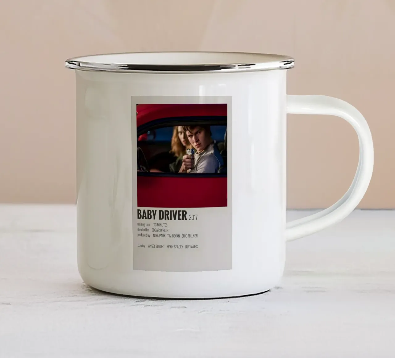 BABY DRIVER 2017 tazza in smalto da MVFminimalist