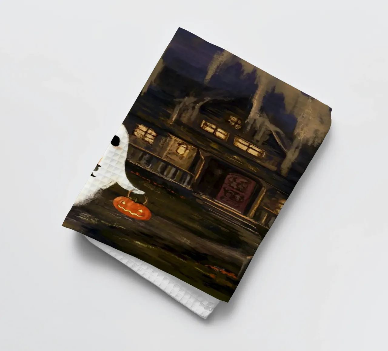 Halloween Ghost tea towel by Fleur de Lys