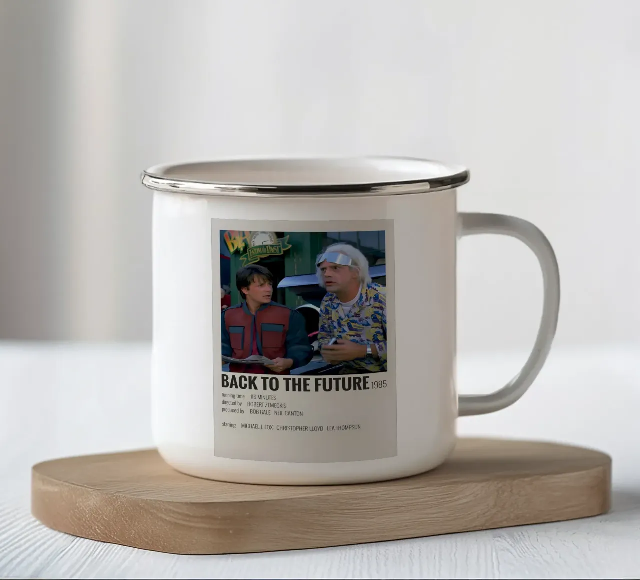 BACK TO THE FUTURE 1985 tazza in smalto da MVFminimalist