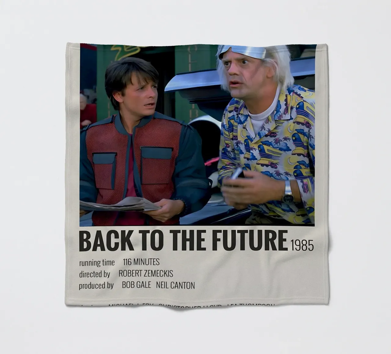 BACK TO THE FUTURE 1985 coperta in pile da MVFminimalist