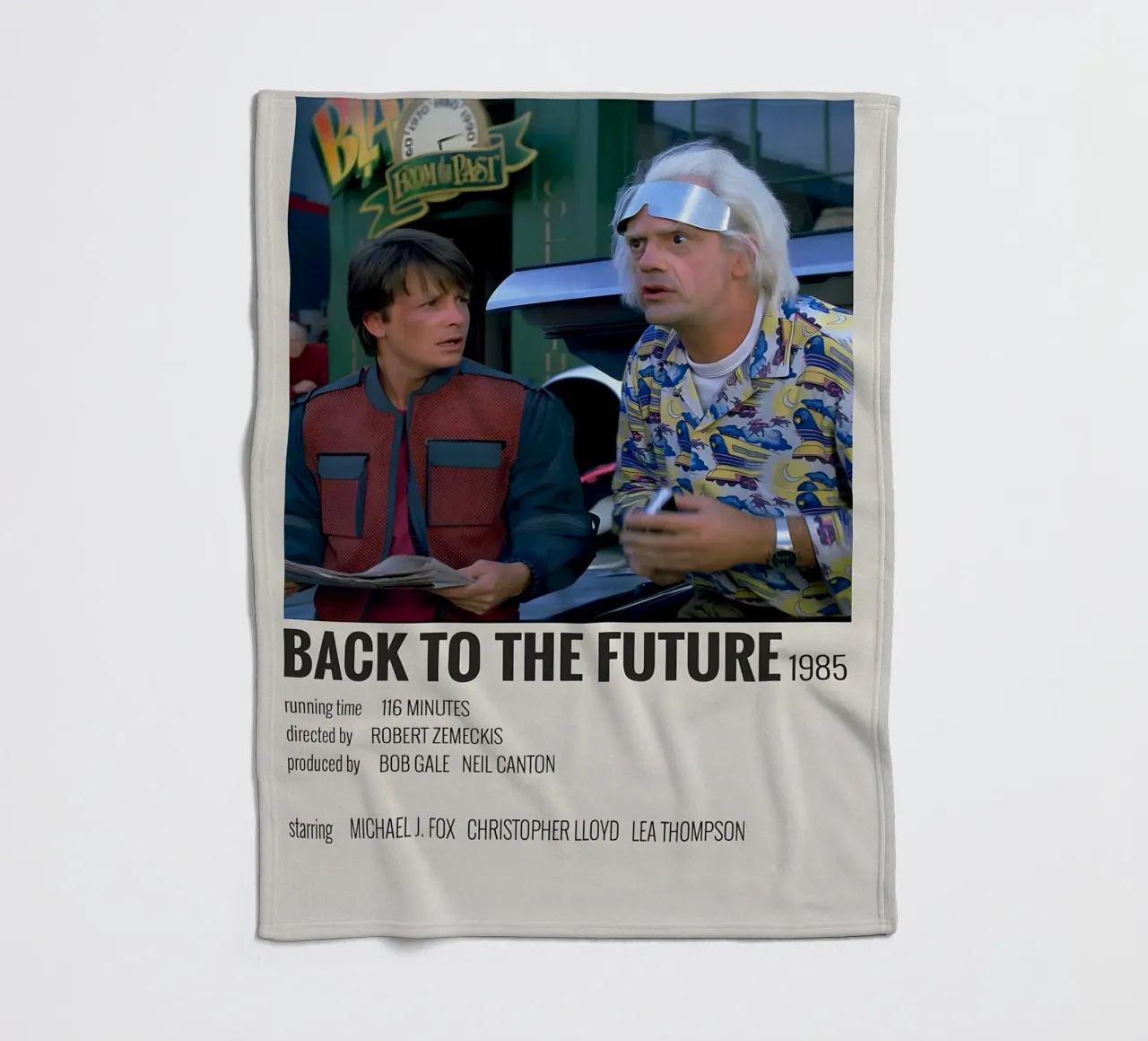 BACK TO THE FUTURE 1985 coperta in pile da MVFminimalist
