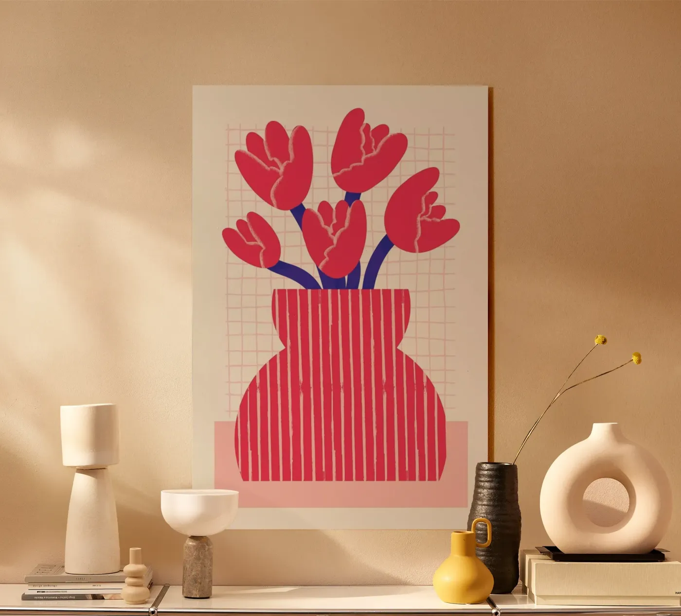 Tulips acryl van Pure