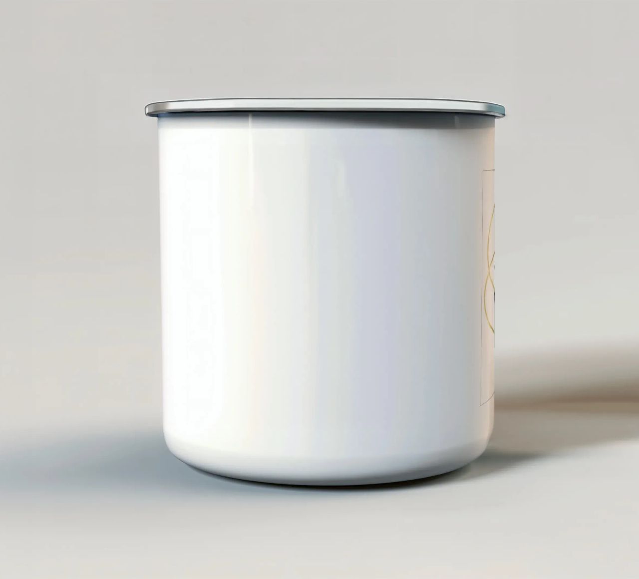 Poster con monogramma Golden Heart A - Decorazione da parete minimalista con tazza in smalto da nsbdesign