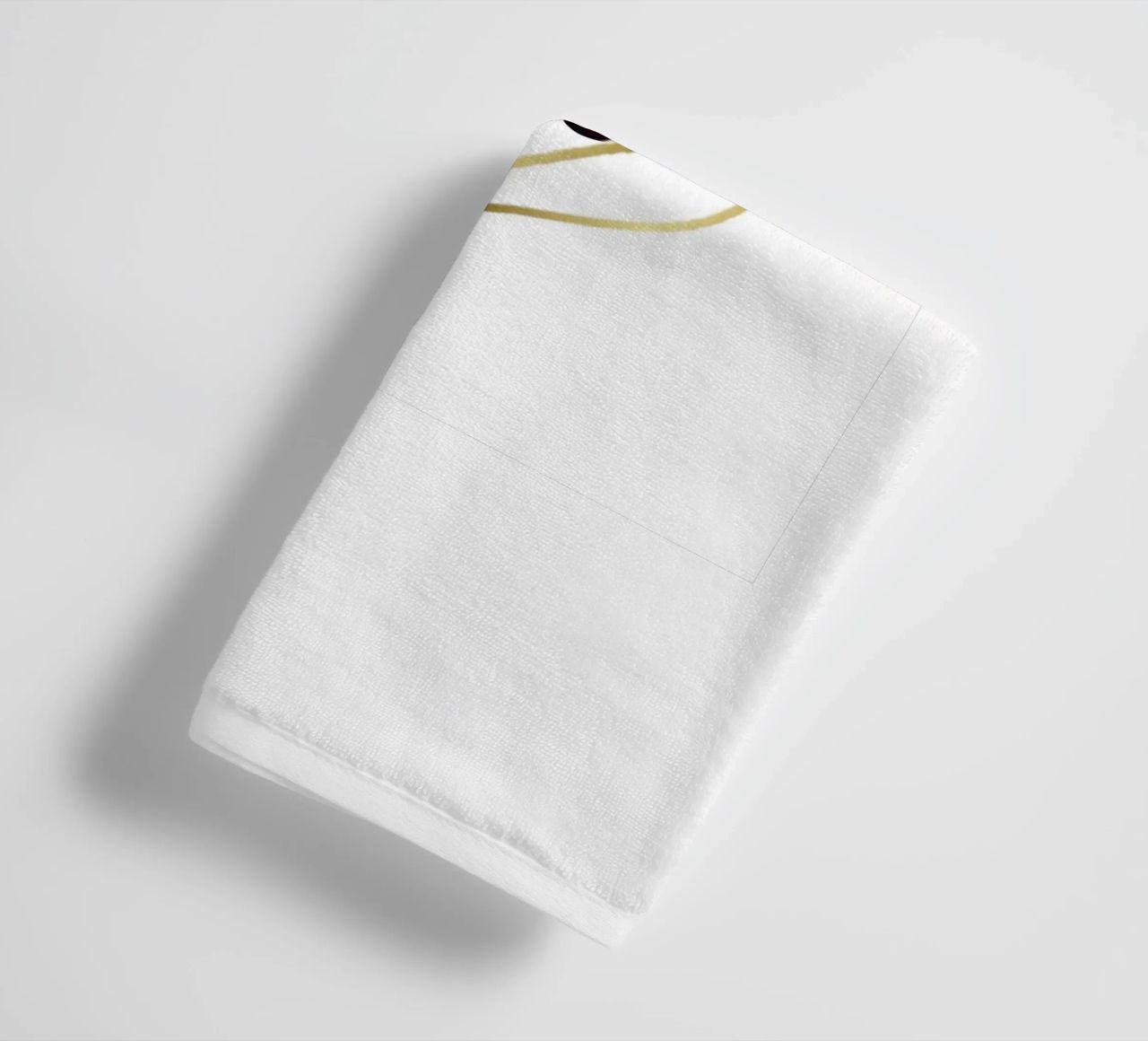 Poster con monogramma Golden Heart A - Decorazione da parete minimalista con asciugamano da bagno da nsbdesign